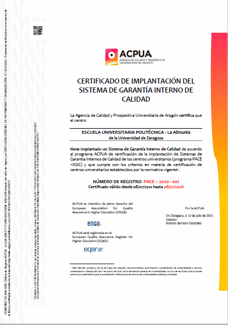 Certificado PACE - ACPUA